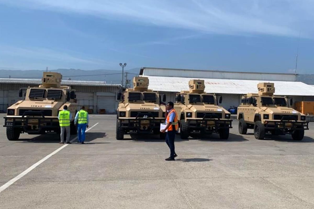4 armored vehicles delivered to the Police on Monday